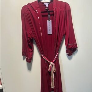 NWT Bamboo Hale Bob Red Robe with Belt